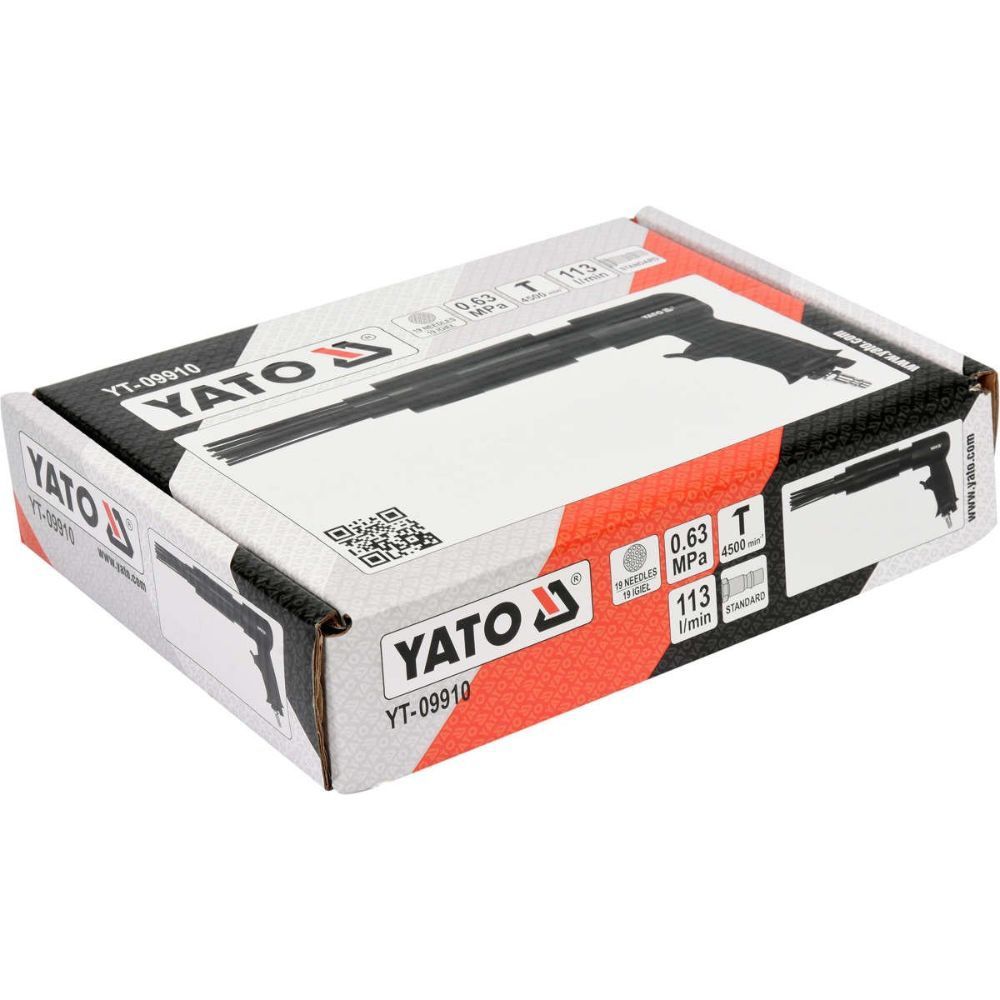 Пневматичен иглен чук YATO  19 игли, 6.3 bar