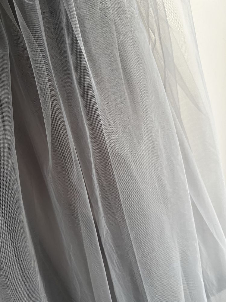 Rochie de ocazie argintie tulle