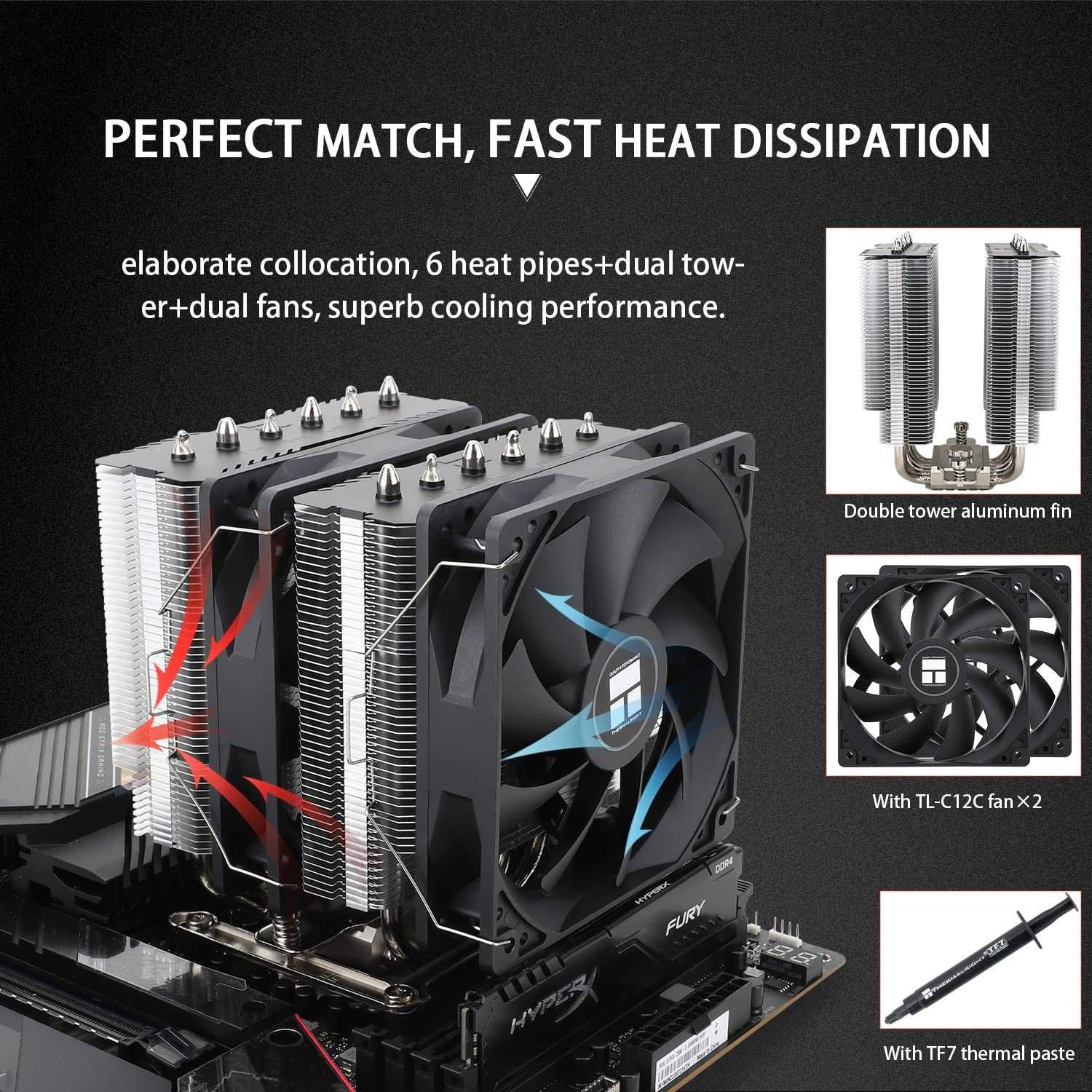 Cooler CPU Aer procesor Thermalright Peerless Assassin 120SE,AMD Intel