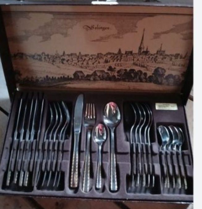 Tacâmuri Solingen cu auriu pentru 6 persoane