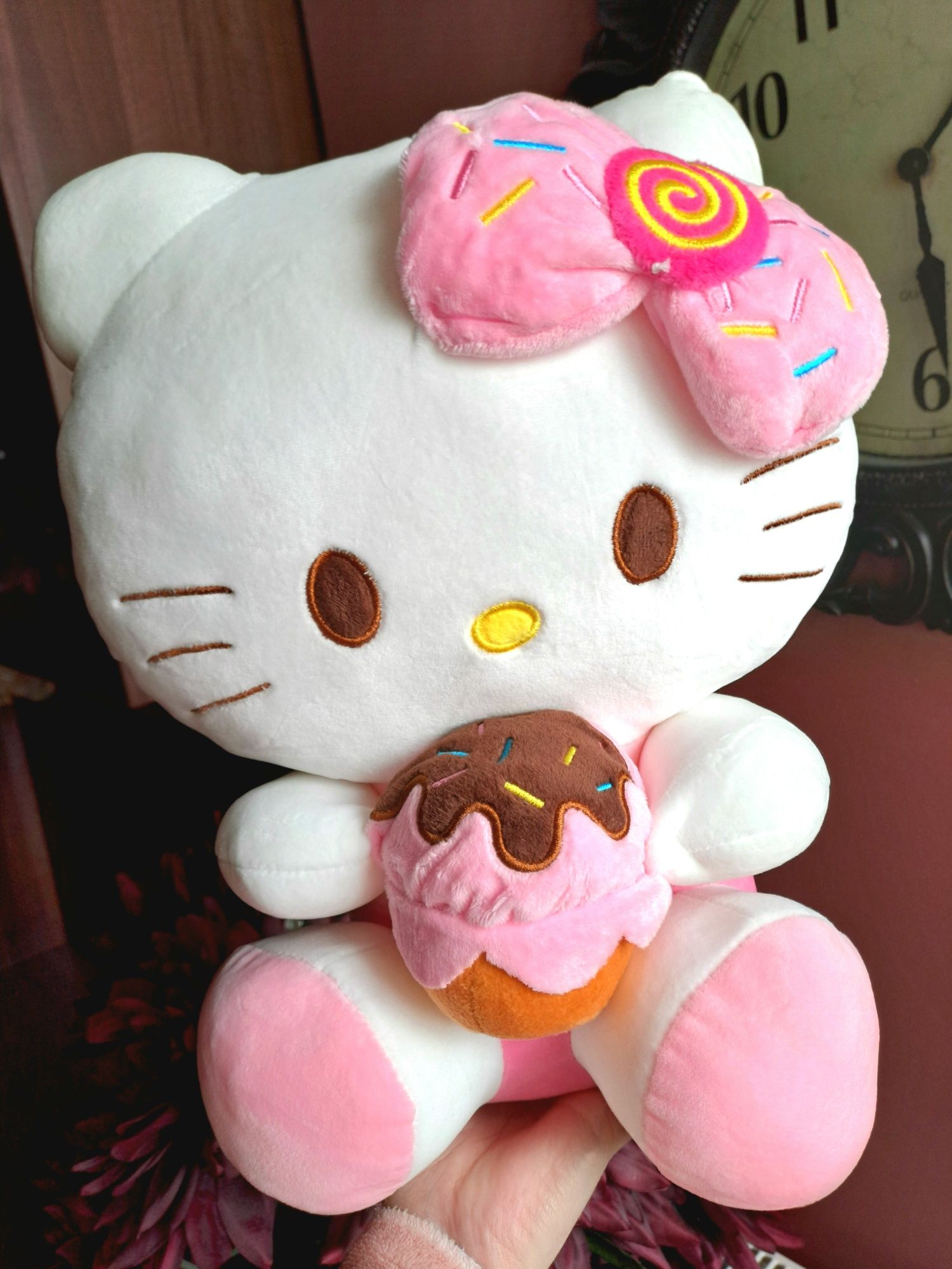 Plus mare hello kitty squishmallow păpușă pluș roz hello kitty