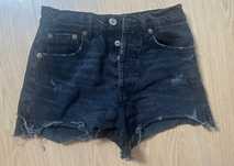 Черни дънкови къси панталони Zara