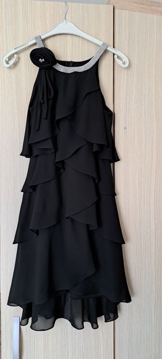 Rochie neagra din voal