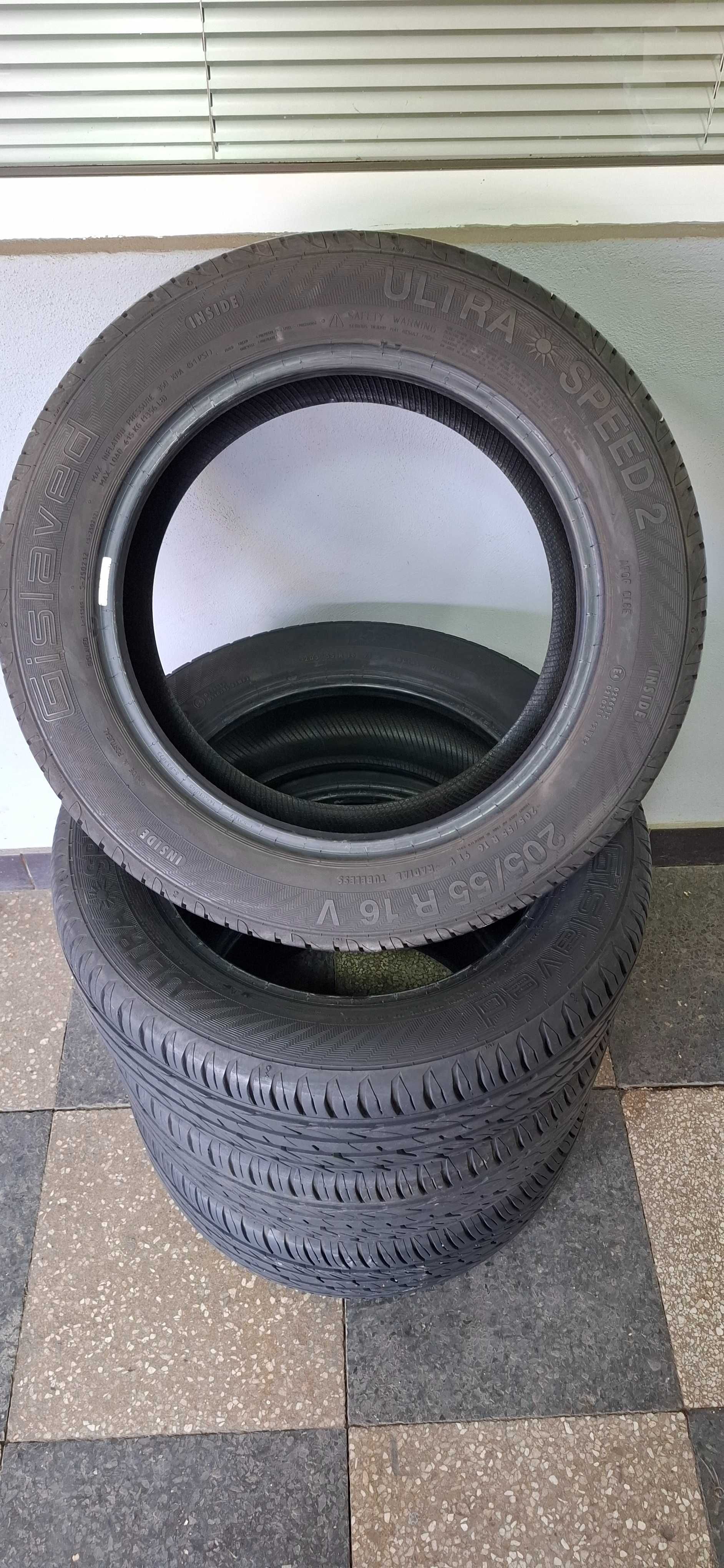 4бр. 205/55/16 Gislaved 7.8mm грайфер ,дот 20г. Безплатен монтаж
