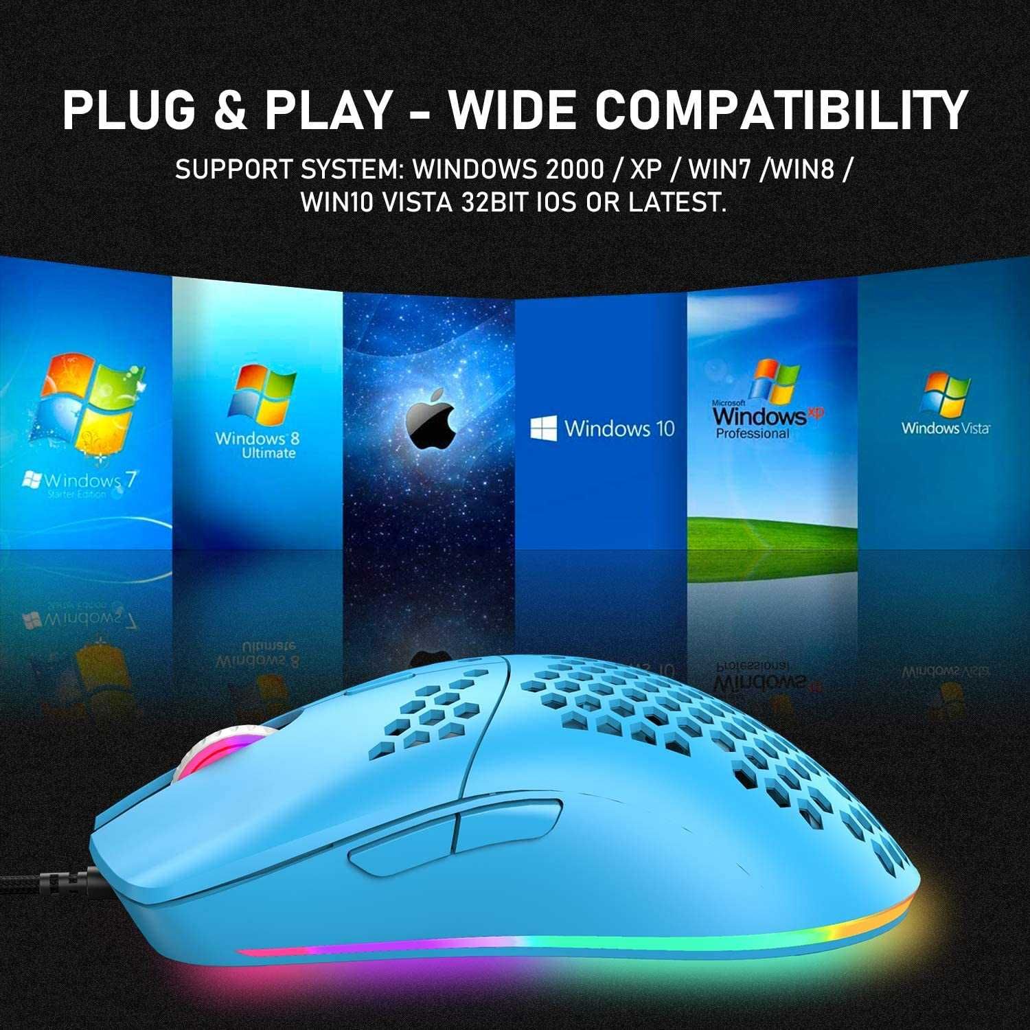 Mouse de gaming cu fir ZIYOULANG RGB PC și  Xbox și PS4 Sigilat!