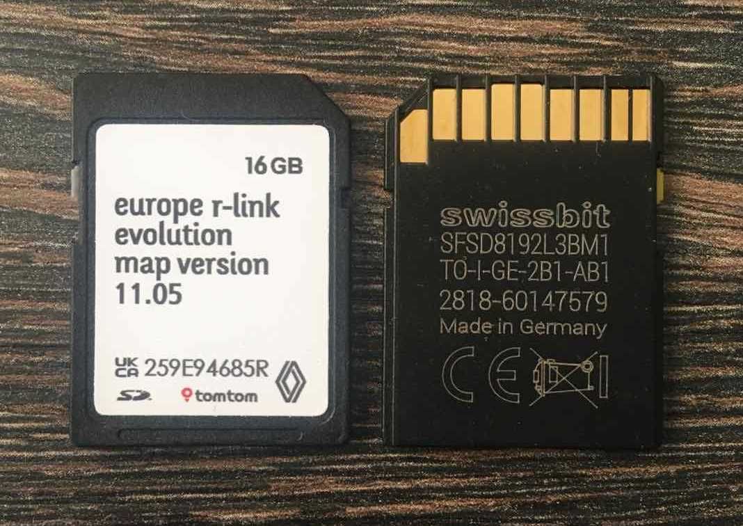 Renault TomTom Evolution R-LINK 11.25 Sd Card 2025 Навигация Рено карт