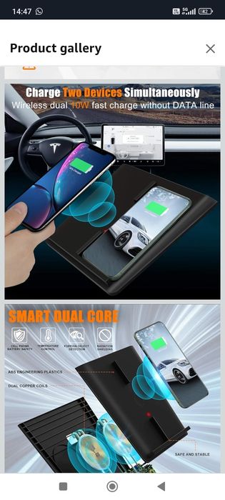 Încărcător wireless tesla 3 nou