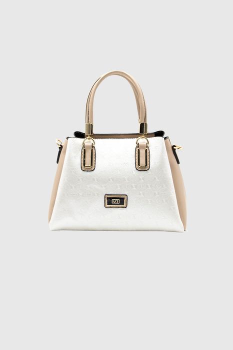 НОВО! ЛИКВИДАЦИЯ! Дамска чанта в цвят перлено бяло Silver&Polo