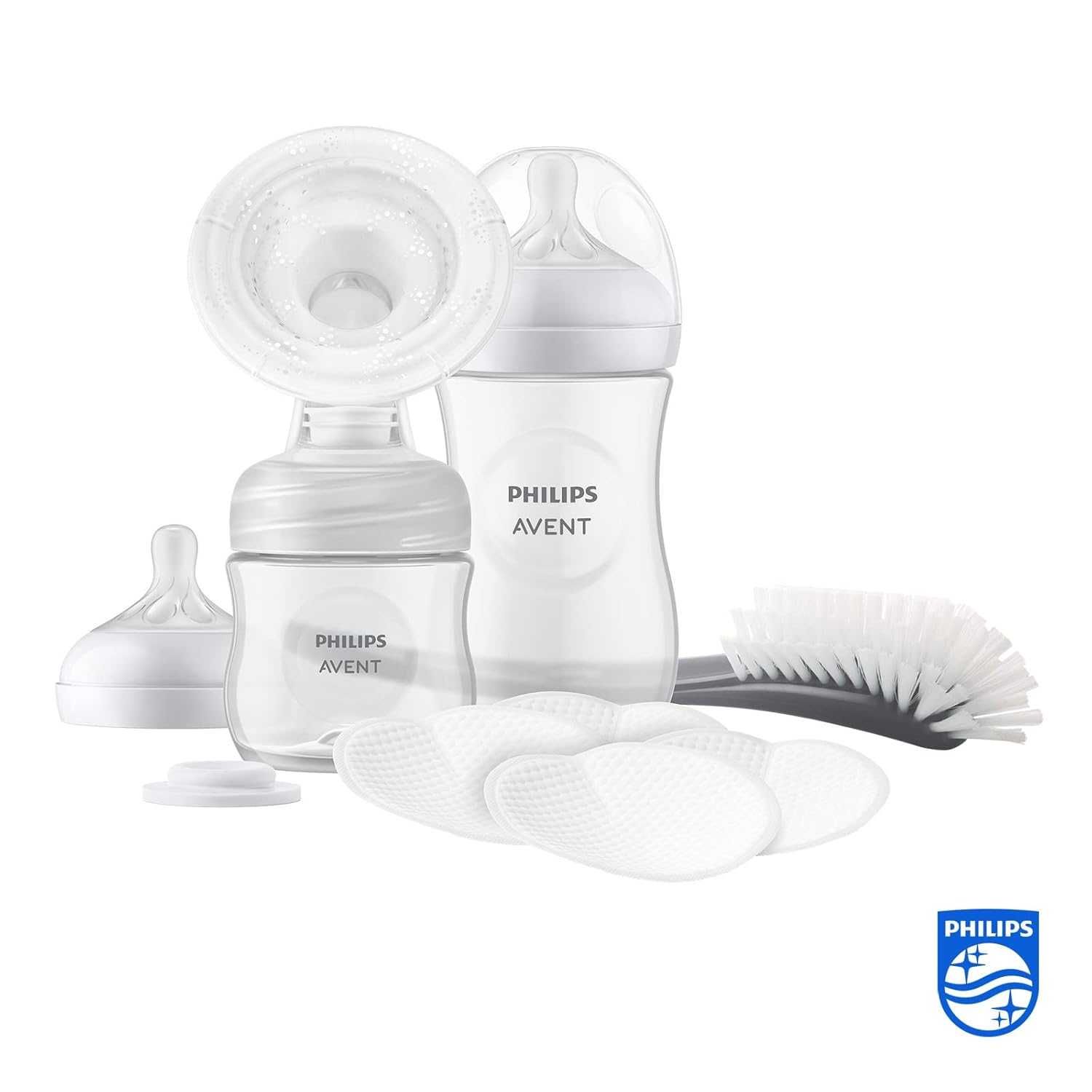 Комплект ръчна помпа за кърма Philips AVENT шише четка подложки