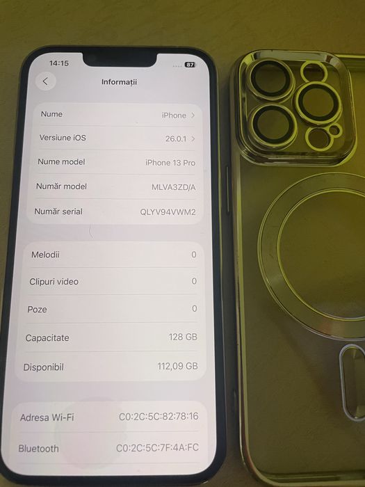 Vand iph 13-PRO Gold impecabil