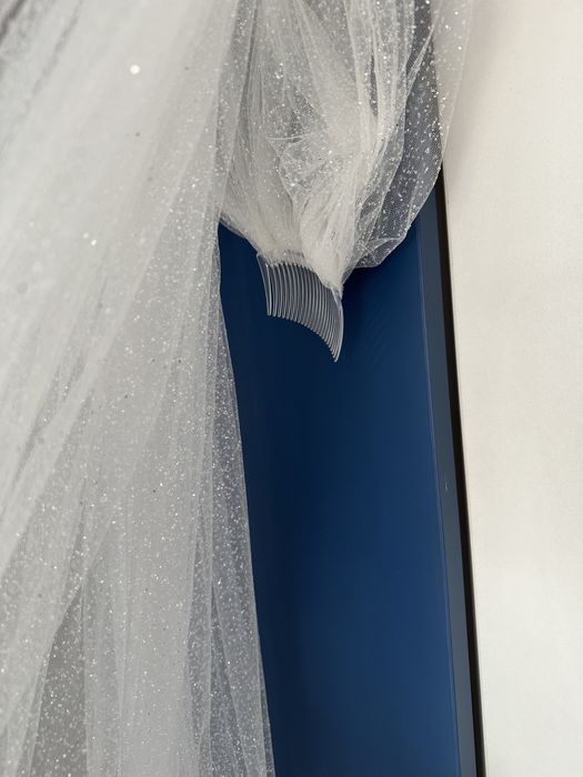 Voal mireasa cu sclipici