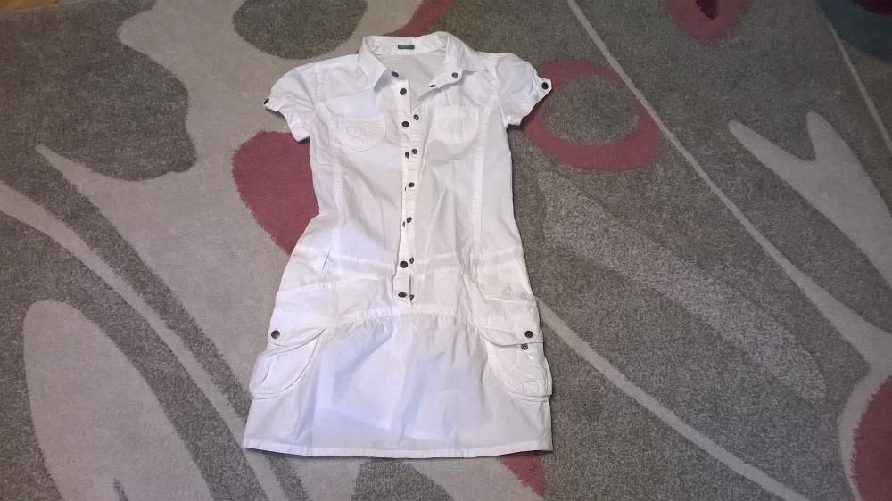 Rochie alba United Colors of Benetton noua, masura XS