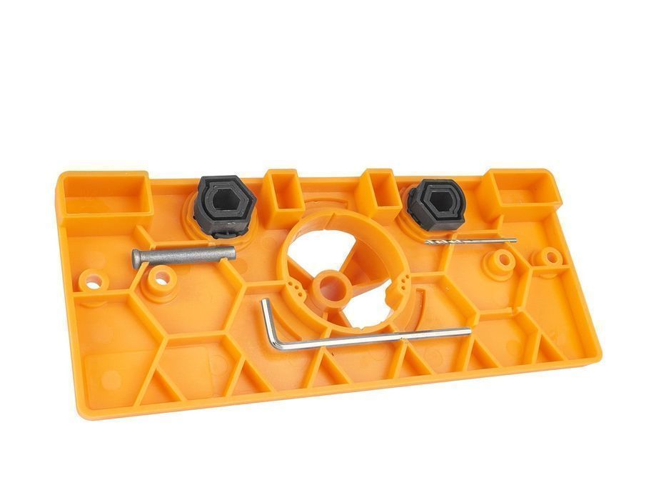 Set sablon ghidaj pentru gaurire si frezare locas balamale, 5 piese