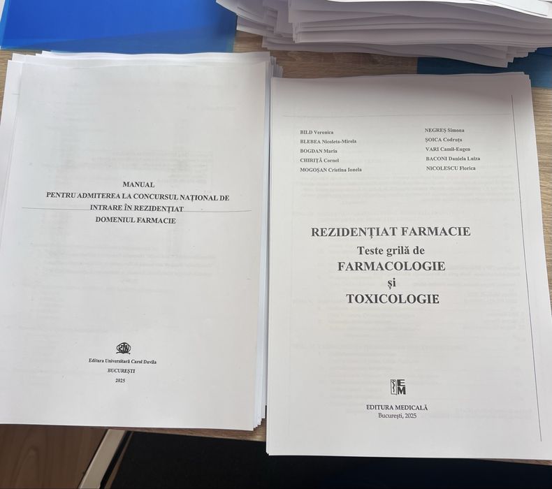Rezidentiat Farmacie 2025, Manualul pentru Admitere + Grile Farma 2025