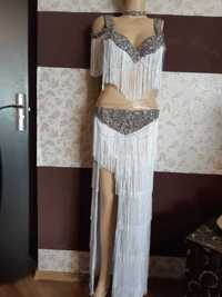 Costum belly dance nou, argintiu