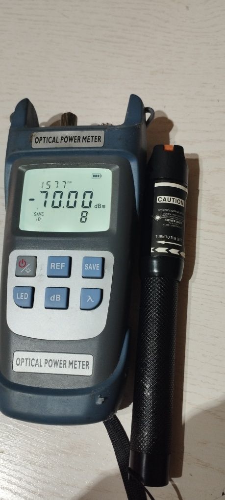Срочно Комплект тестер  Измеритель оптической мощности + лазер