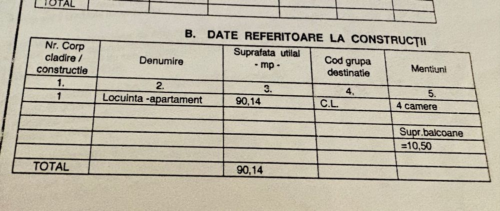 Vând apartament cu patru camere la Mangalia