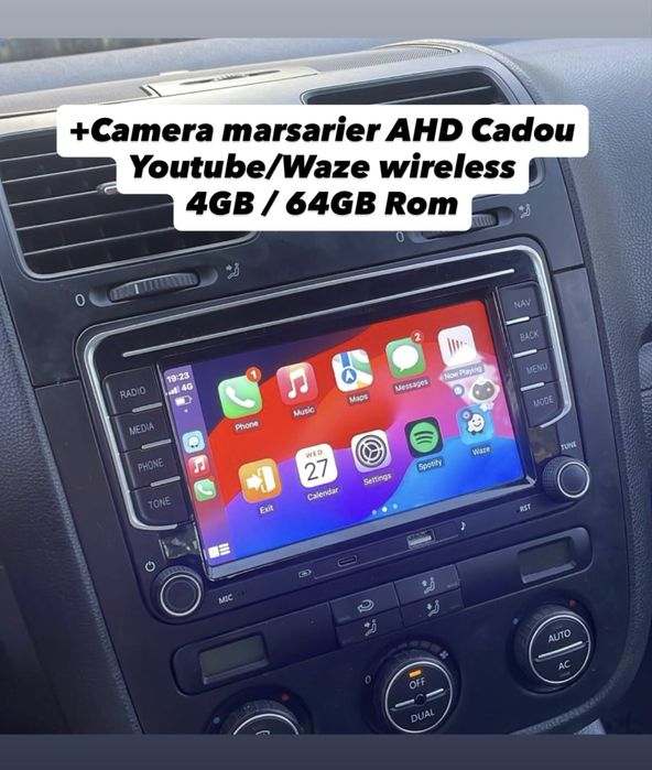 Navigatie 4gb Carplay wireless dedicata Volkswagen VW Passat Golf nou