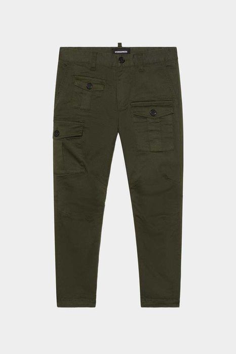 Тъмно зелен мъжки панталон DSQUARED, М-L