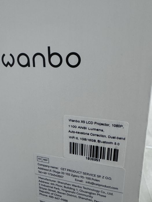 Vand videoproiector wanbo x5,1100 ANSI lumeni