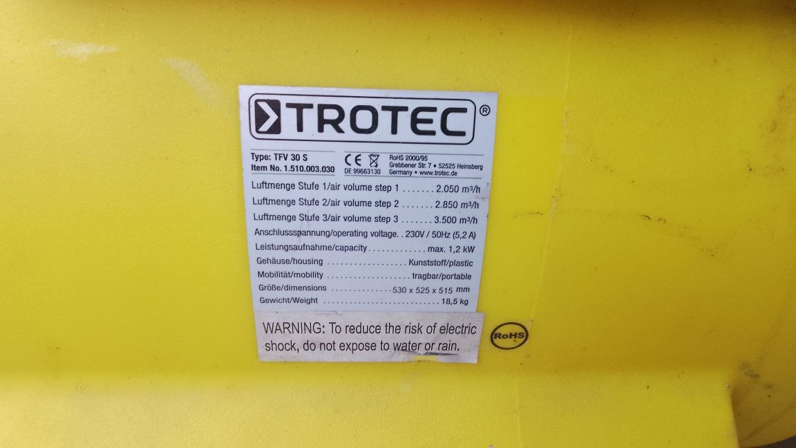 Turboventilator,Suflanta, uscător, extractor aer profesional