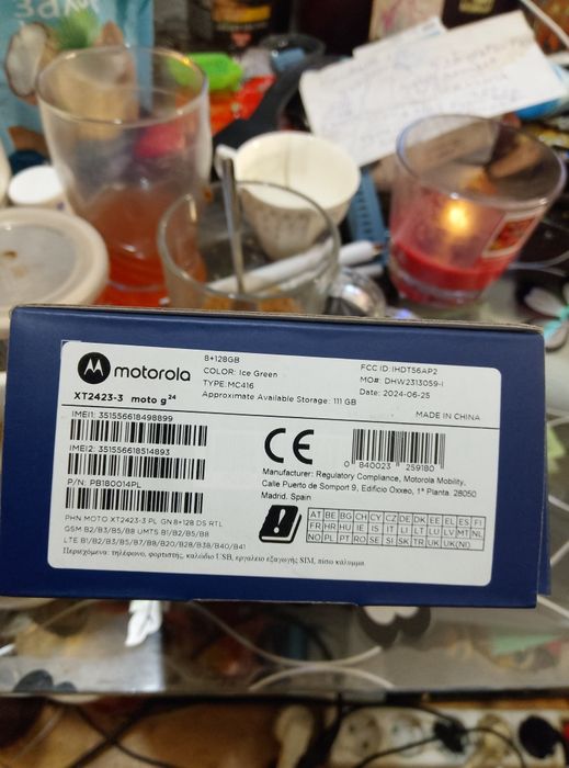 Moto g24 8RAM, 128GB ROM ,color Ice Green