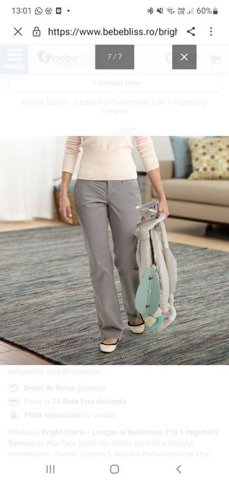 Bright Starts - Leagan si balansoar 2 in 1 Ingenuity Seneca