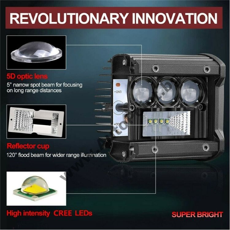 ХАЛОГЕН LED BAR джип, атв, мотор 18W лупи 1бр