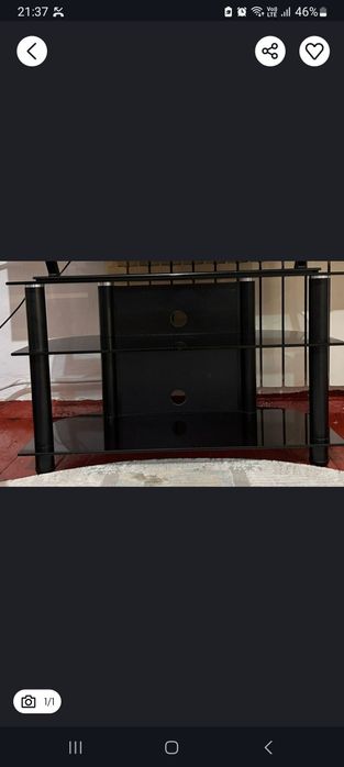 Продам стеклянную тумбу под телевизор