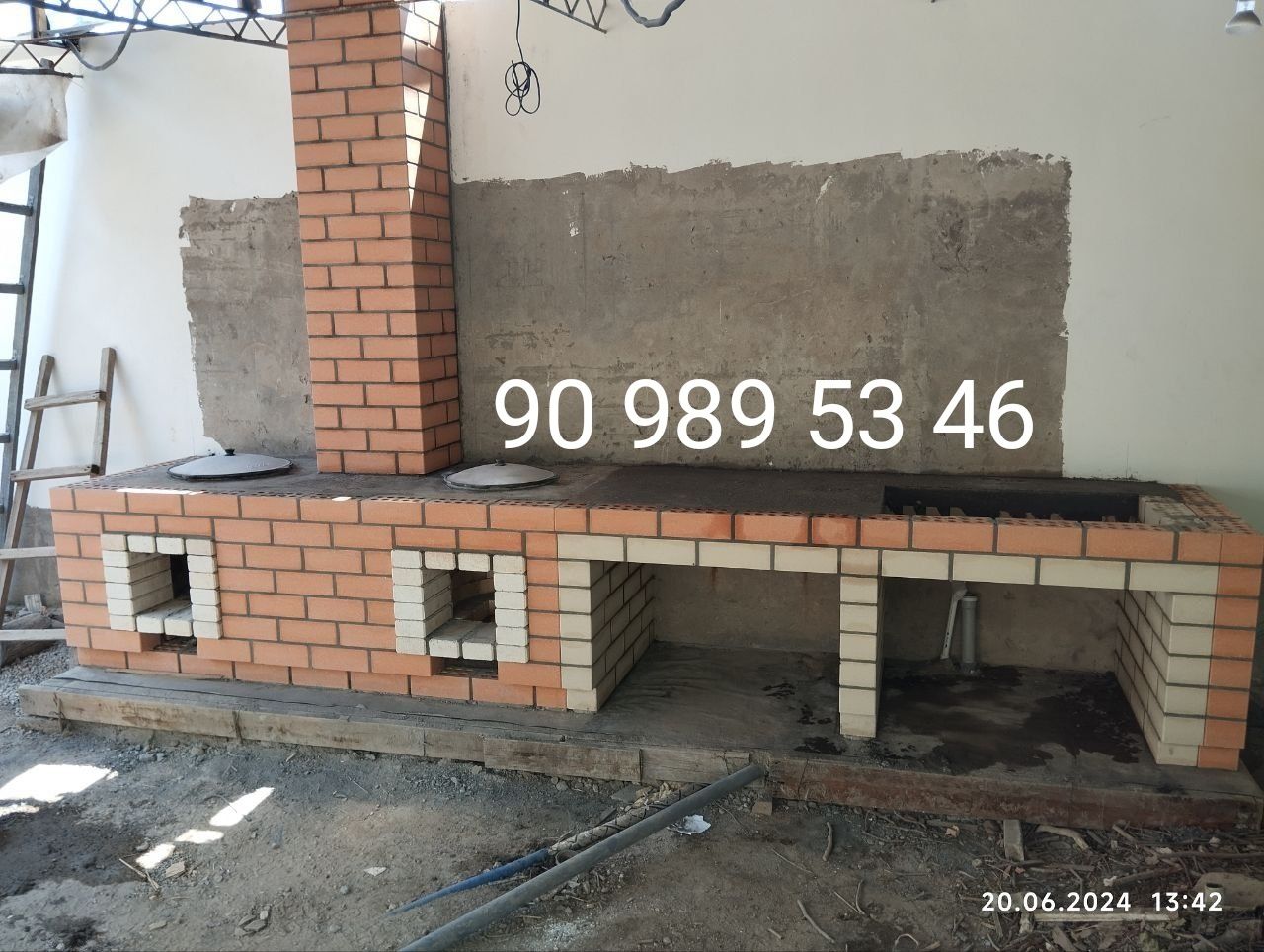 Летние кухни Камины