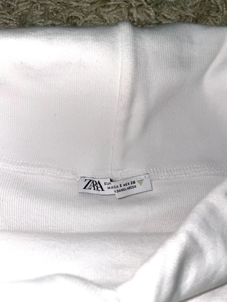 Бяла мини рокля Zara