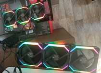 Set 3 ventilatoare 120 mm Lian Li SL120 ARGB Black, controller inclus