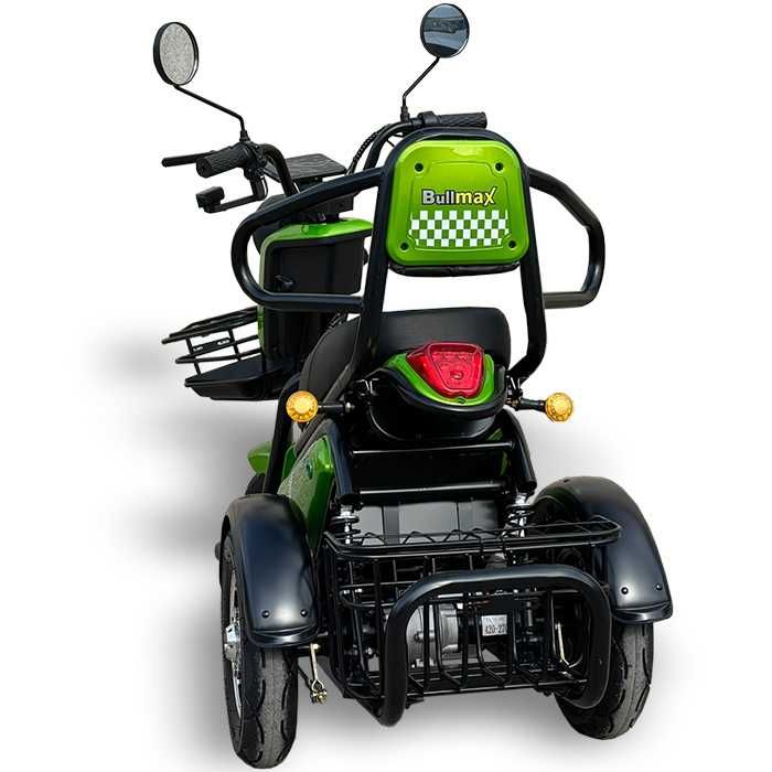 Двуместна електрическа триколка PUDDING PRO 1800W,  Крачна спирачка