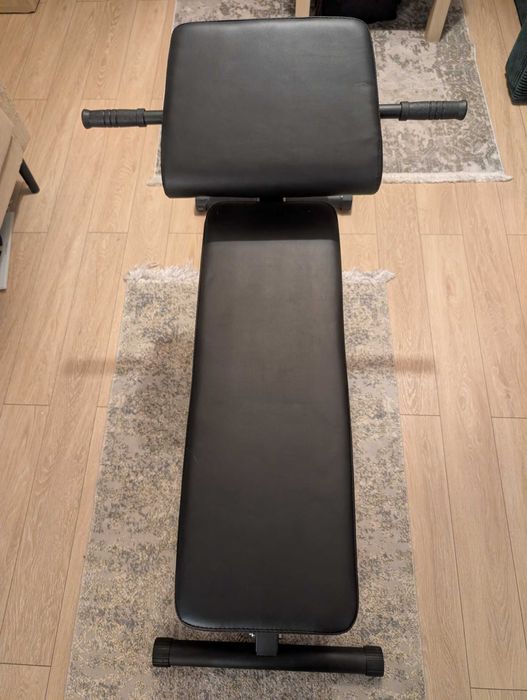 Banca, Gorilla Sports, de greutati de hiperextensie reglabila, neagra