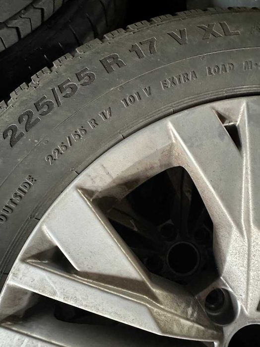 4бр. ал.джанти VW Ancona 8Jx17 ET41 + зимни гуми Continental 225 55 17