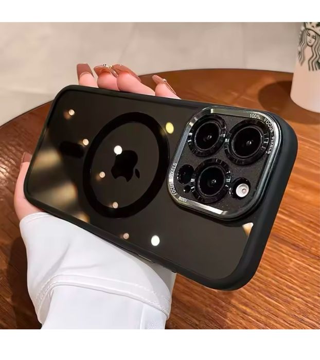 Iphone 14/15/16/17 PLUS PRO MAX Husa Magsafe Spate Fumuriu Protect Ca