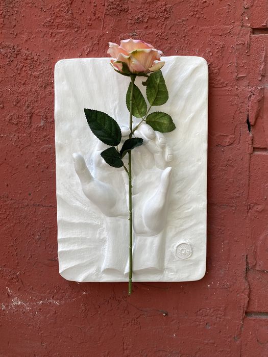 Картина рельеф «Я и ты» с розой