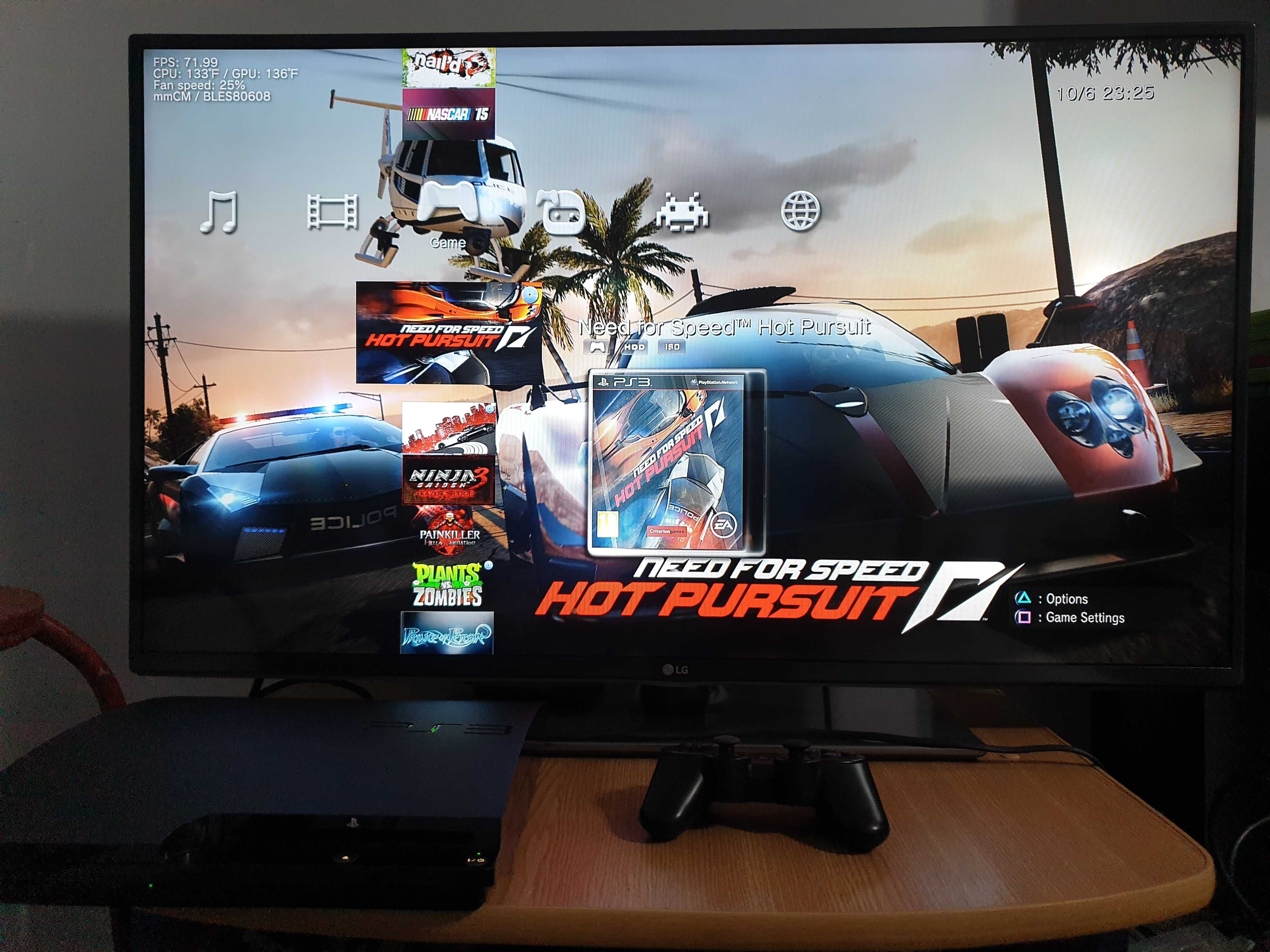 PS3 modat CFW 320 GB + 60 jocuri (GTA V, Red Dead, God of War, NFS)
