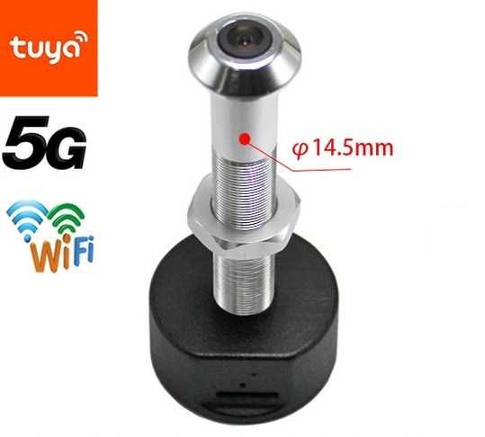 WiFi камера шпионка за врата 2mpx широкоъгълна с нощно виждане Tuya