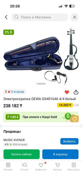 Электроскрипка GEWA