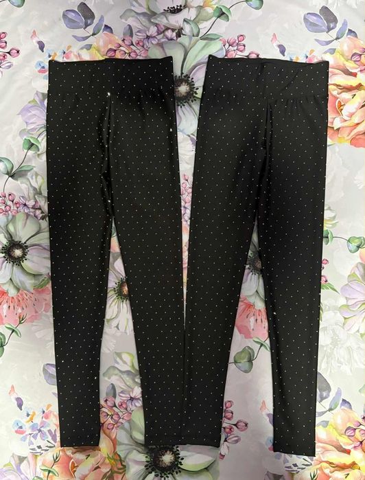 Colanți negri pietre