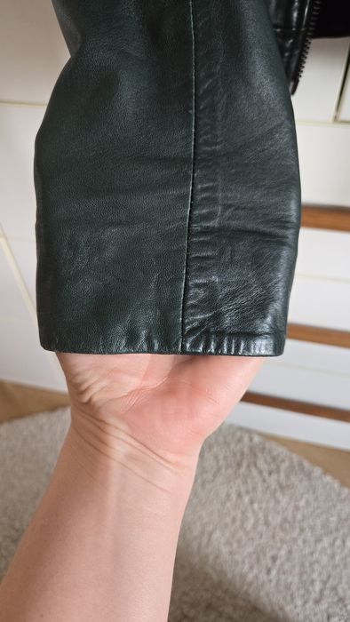 Barneys Original кожено зелено яке С