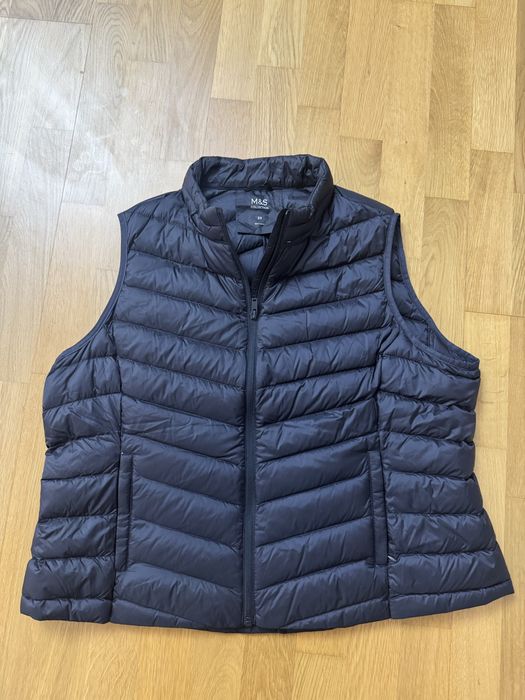 Vesta femei M&S marime XXL, neagra, puf gasca, ultralight