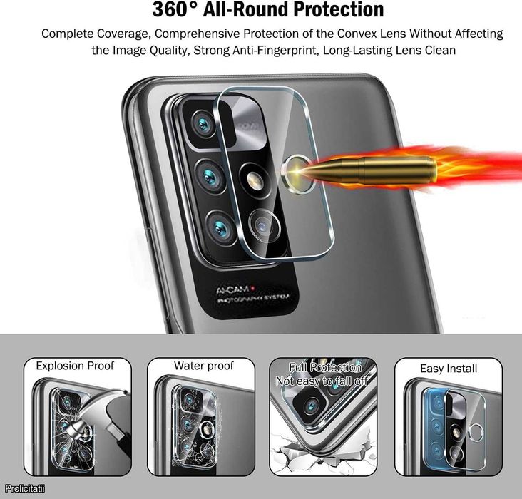 Lot de folie de protecție pentru cameră spate Xiaomi Redmi 10