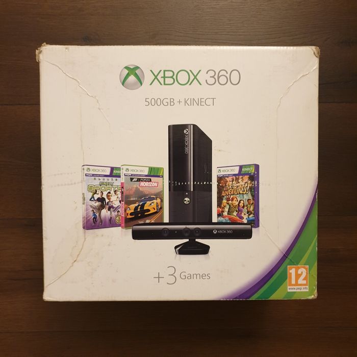 Xbox 360 E 500Gb complet la cutie cu Kinect