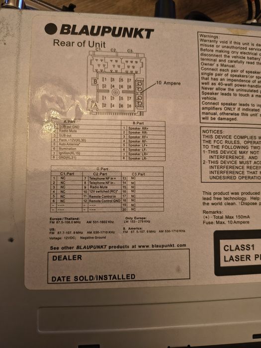 Radio-mp3, cd Blaupunkt