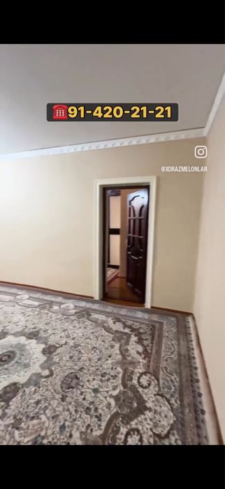 Urganch tuman raysentrda 3 xonali kvartira sotiladi