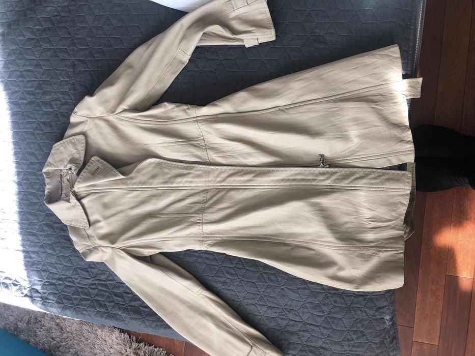 Geaca piele foarte fina Mango