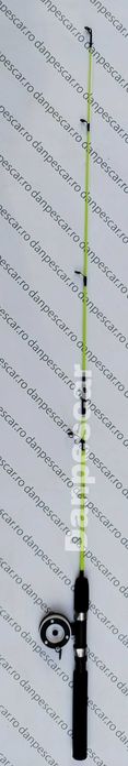 Set lanseta HAKUYO 1,20M fibra plina+ mulineta pentru pescuit la copca