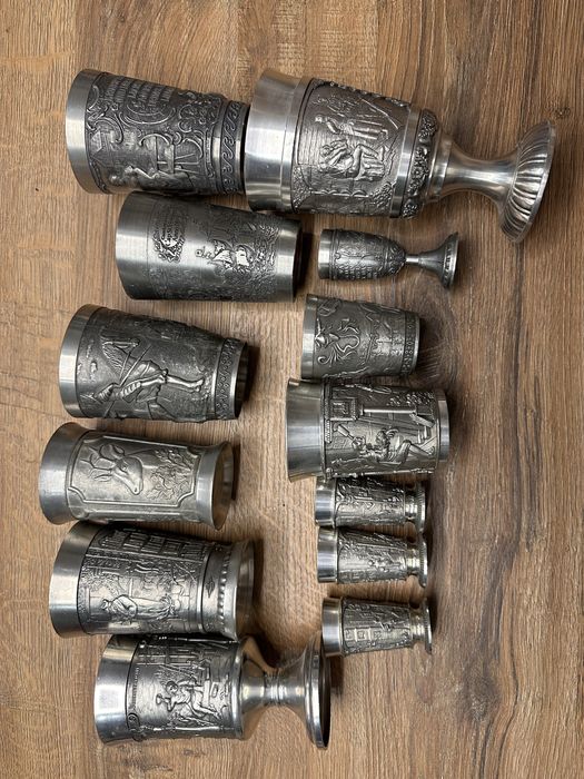 Vand pahare /pocale din zinc (decor, arta,vintage,vin)